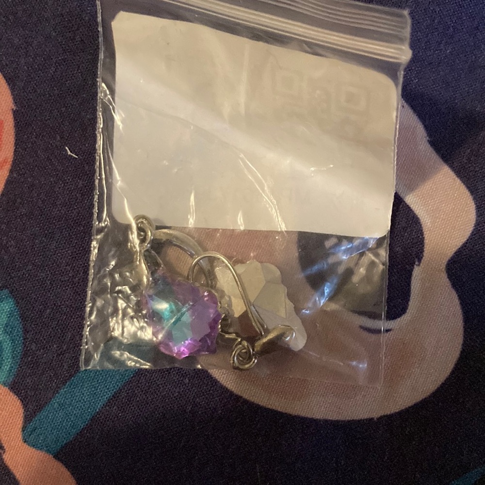 Shimmer earrings purple and blue